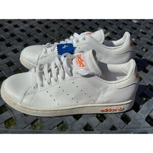 adidas White and Orange Loafers & Slip-Ons